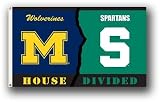 NCAA Michigan - Michigan St. 3-by-5 Foot Flag with Grommets - Rivalry House Divided