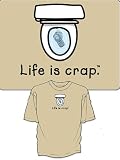 Pet Supplies : Life is Crap Humorous Cell Phone in Toilet T-Shirt ... XL