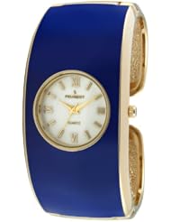 Peugeot Womens 7085BL Blue Enamel Cuff Watch