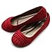 Ollio Women's Ballet Faux Suede Muliti Color Comfort Flat