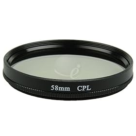 Black 58mm Circular Polarizing Lens (CPL) Filter for Nikon D3000