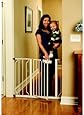 Regalo Easy Step Walk Thru Gate, White, Fits spaces between 29" and 39" Wide