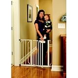 Regalo Easy Step Walk Thru Gate, White, Fits spaces between 29" and 39" Wide