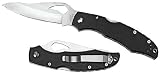 Spyderco Byrd Cara Cara Folding Knife Black Plain Drop Point Lock Blade Pocket Clip 3.875... by Spyderco