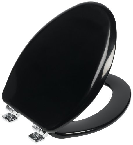 Buy Mayfair 19160CHSL 074 Designer Series Alesio Toilet Seat with Chrome Whisper-Close Hinges, Elongated, Black online at Discounted New and Used prices. Delivered to your door with Off-The-Bookshelf.