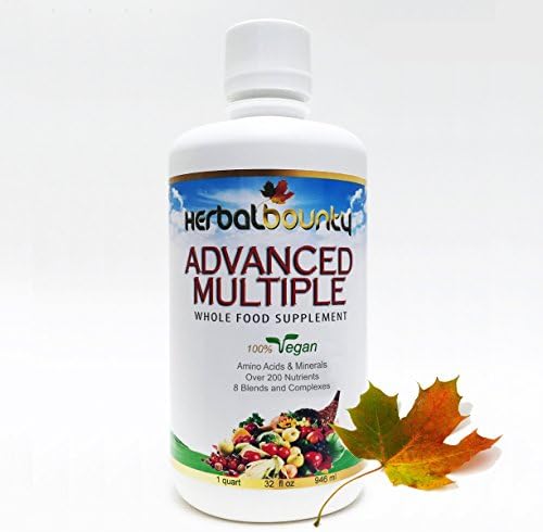HerbalBounty Advanced Liquid Multivitamin, Minerals, Antioxidants, Amino Acids, Prebiotic Multi-fiber &amp; Super-Phyto Food Complexes, and Over 200 Nutrients, 32 fl. oz.