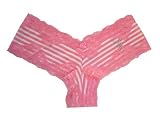 Multi Pack Of 3 Sexy Bunny Lowrise Lace And Stripes Tanga Panty In Gift Pillow Box