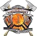 6 Lieutenant Inferno Firefighter Maltese Cross Decal with Axes REFLECTIVE
