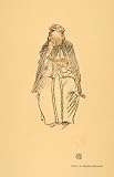 1911 Print Study Woman Book Reader Hat Robe Belcher Art - Original Color Print
