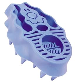Company of Animals - Zoom Groom - Rubber Grooming Brush For Dogs - Boysenberry (Blue)