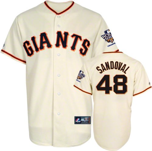 Pablo Sandoval Youth Jersey: San Francisco Giants #48 Home Youth Replica Jersey with 2010 World Series Champs Patch