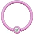 16 Gauge Clear Gem Pink BCR Captive Ring