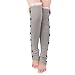 Tirain Women Knitted Flat Button Down Crochet Leg Warmers with Lace Trim FBA(Light Grey)