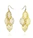 INPINK Fashion Jewelry Filigree Leaves Chandelier Earrings