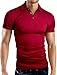Grin&Bear Slim Fit Poloshirt Polo, burgundy, L, GB175