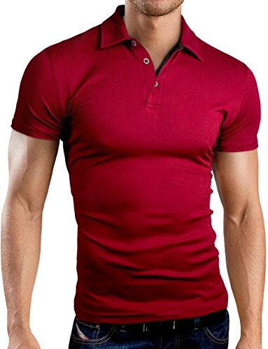 Grin&Bear Slim Fit Poloshirt Polo, burgundy, L, GB175