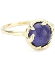 House of Harlow 1960 14k Gold-Plated Cabochon Antler Button Ring