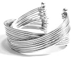 SG PARIS BIJOUX FANTAISIE BRACELET RIGIDE FEMME METAL ARGENTE
