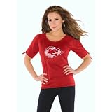 Touch by Alyssa Milano Kansas City Chiefs Women's Split Sleeve Top Medium