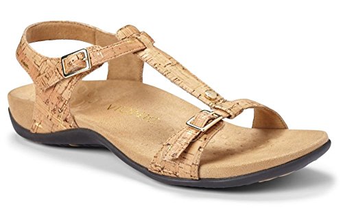 Vionic Womens Isla Backstrap Sandal Gold Cork Size 9