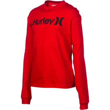 Hurley One And Only T-Shirt - Long-Sleeve - Boys' Red, L