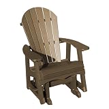 41FrHl7O0IL. SL160  VIFAH V1087 WW Recycled Plastic Adirondack Glider Chair, Weathered Wood Reviews