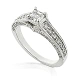 1.00ctw 14k White Gold Asscher Cut Diamond Engagement Ring (HI/VS2-SI1)