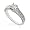 1.00ctw 14k White Gold Asscher Cut Diamond Engagement Ring (HI/VS2-SI1)-Size 6.5