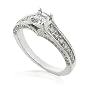 1.00ctw 14k White Gold Asscher Cut Diamond Engagement Ring