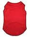 Petitebella Puppy Clothes Dog Dress Plain Red Sleeveless Cotton Tee T Shirt (Large)