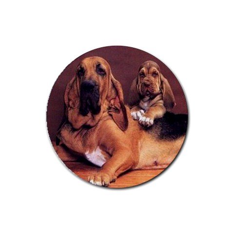 Bloodhound Rubber Round Coaster (4 pack)