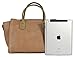 Diophy PU Leather Tote Satchel Duffel Large Unlined Women Purse Handbag Accented Top Handle with Removable Strap, Bag in a Bag, 2 in 1 ZD-2729