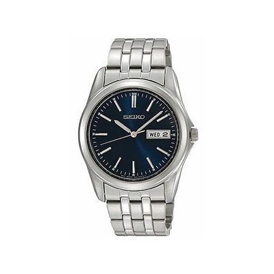 Seiko Mens Dark Blue Day Date Display Watch SGGA41P1