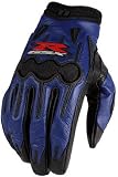 Icon ARC Suzuki Leather Gloves - Blue - 2XL