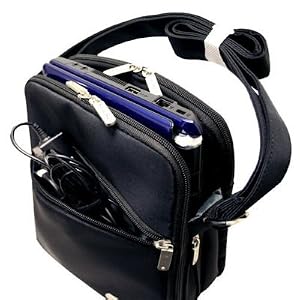 Samsung N120-12GW 10.1-Inch White Netbook Multi Pocket Vertical Cross Body Messenger Bag