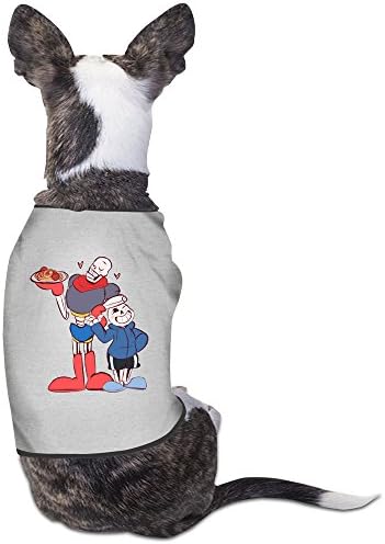 NIKEDOG Papyrus And Sans Are Enjoy Food Small Dog Vest Pet Clothes Gray