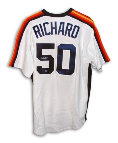 J.R. Richard Autographed/Hand Signed Houston Astros White Majestic Jersey