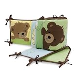 Bedtime Originals Honey Bear 4 Piece Bumper, Brown/Green