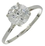 Image of Silver Cz Set Solitare Ring