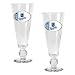 Kansas City Royals Oval Logo 2 Piece Pilsner Glass Set with Baseball on Stem