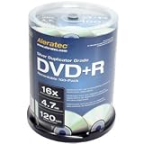 New - Aleratec DVD Recordable Media - DVD+R - 16x - 4.70 GB - 100 Pack Spindle - CC6437