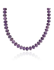 Bling Jewelry Faceted 10mm Amethyst Bead Necklace 18in