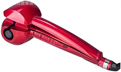 Hair Curler Pro Salon Automatic Hair Curling Curler Ceramic Roller Wave Machine Styler,Hair Heating Styling Tools Ceramic Wave Hair Iron Roller (Red)