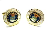 US United States Air Force Enamel Seal Cufflinks w/Gift Box