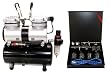 .3,.5,&.8mm 2 Master S62 Airbrush Set with TC-196 Twin Tank Compressor