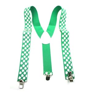 Beistle 30804 Shamrock Suspenders
