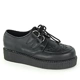 Womens Brothel Creepers Lace Up Platform Ladies Beetle Crusher Flat Shoe Size 3 4 5 6 7 8