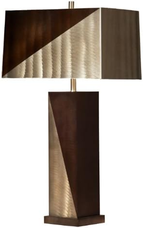 Nova Lighting 11496 Two Tone Table Lamp, 2-Pack, Bronze/Rootbeers Aluminum Base &amp; Bronze/Rootbeer Aluminum Shade