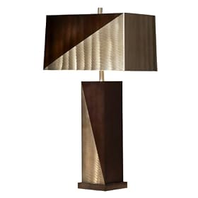 Nova Lighting 11496 Two Tone Table Lamp, 2-Pack, Bronze/Rootbeers Aluminum Base & Bronze/Rootbeer Aluminum Shade