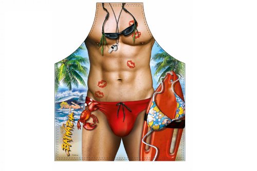 Tablier de cuisine maitre nageur plage pour homme